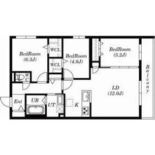 CHIARO SAPPORO(キアロサッポロ)【4階】の間取り