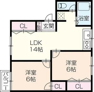 YMハイツ【102号室】の間取り