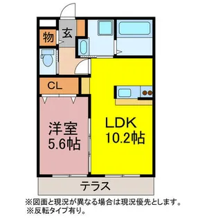 Villa Udagawa【102号室】の間取り
