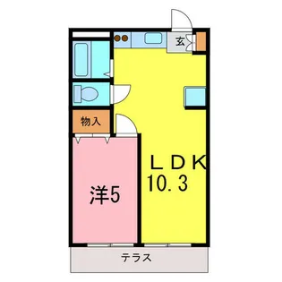 アールイーステージ刈谷【1階】の間取り