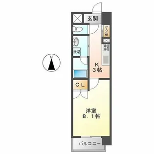 ララステージ熱田【5階】の間取り