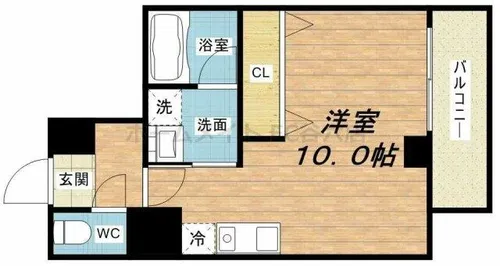 レジデンス釣鐘【7階】の間取り