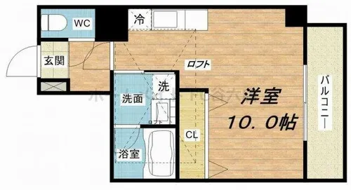 レジデンス釣鐘【8階】の間取り