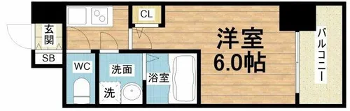 エスリード ザ・グラン天六【3階】の間取り