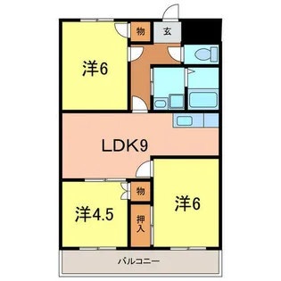 サンライフ弁天【307号室】の間取り