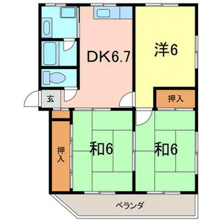 リバーストーン【3階】の間取り