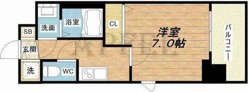 フォーリアライズ南堀江ヴィータ【9階】の間取り