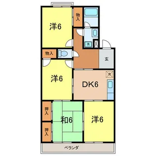 サンパーク森【102号室】の間取り