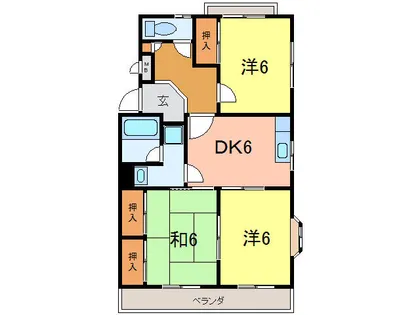 シベール二番館【4階】の間取り