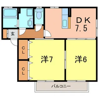 ルミエール植出【2階】の間取り