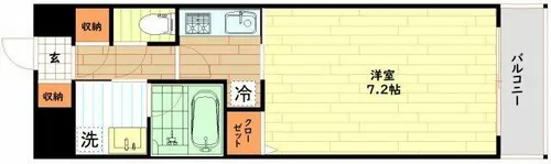 ビエラコート天神橋【7階】の間取り