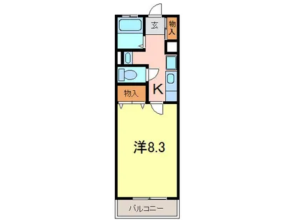 レークハヤⅢ【1階】の間取り