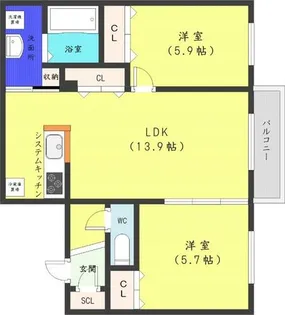 DIOGRACIAMIYANOMORI【4階】の間取り