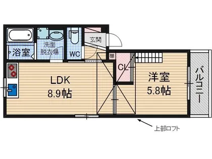 KTIレジデンス高槻E【1階】の間取り