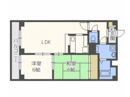 シンシア平岸【6階】の間取り