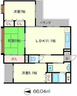 ソフィスタ北山【1階】の間取り