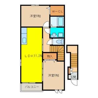 カーサ・ミニョン【2階】の間取り