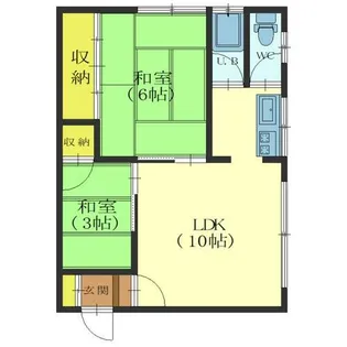 多田アパート【2階】の間取り