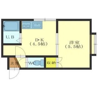 レオパレス千歳C棟【2階】の間取り