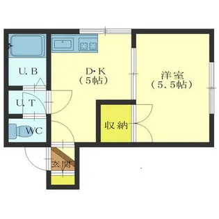 レオパレス千歳C棟【2階】の間取り