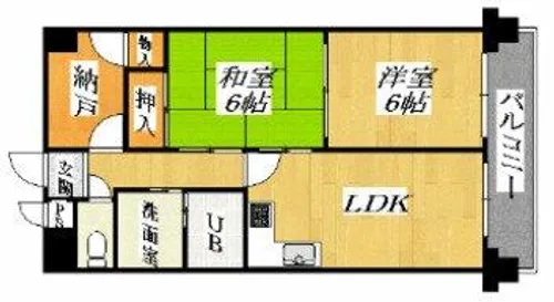 プランドールむつみ【203号室】の間取り