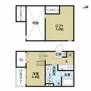 兵庫県尼崎市大物町1丁目【アパート】の間取り