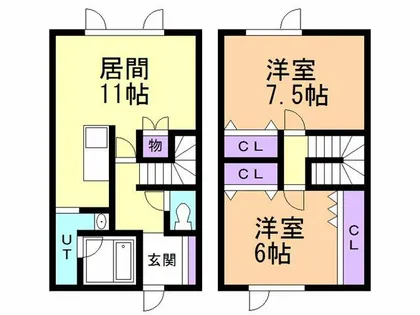 メイプルハイツ【103号室】の間取り