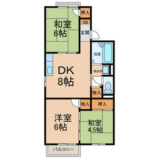メゾンルミエールA棟【2階】の間取り