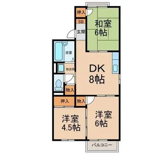 メゾンルミエールA棟【2階】の間取り