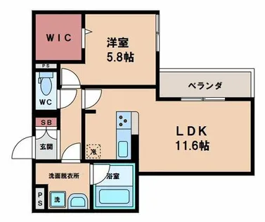 トリシア千躰【1階】の間取り