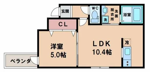 フジパレス山之内Ⅲ番館【2階】の間取り