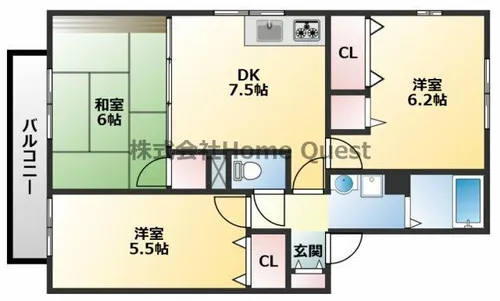 グレイスコートⅡ【2階】の間取り