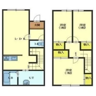 グランツ富岡【E号室】の間取り