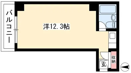 栄マンションS棟【4階】の間取り