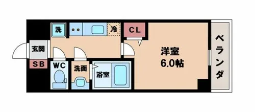 スプランディッド天王寺パークサイド【4階】の間取り