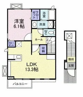 インターヴィラ雅【2階】の間取り