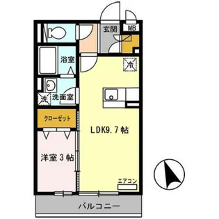 シャトレ清風【2階】の間取り