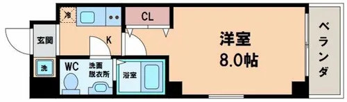 Co.labo天王寺【6階】の間取り