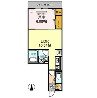 大阪府堺市堺区東湊町3丁【アパート】の間取り