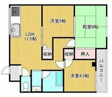 K・Tマンション【4階】の間取り