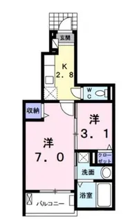 兵庫県伊丹市千僧2丁目【アパート】の間取り