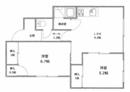 コーポたなか【2階】の間取り