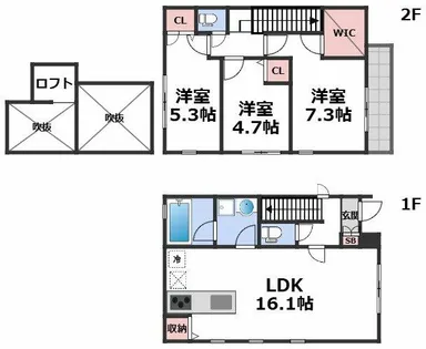 K’s RESIDENCE SHINPOIN【1階】の間取り