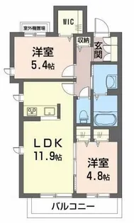 GreenForest芦屋【303号室】の間取り