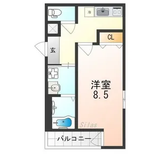 大阪府堺市東区白鷺町1丁【アパート】の間取り