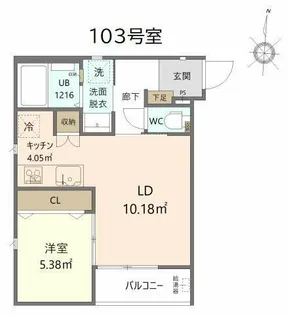 ロートレック城南【1階】の間取り