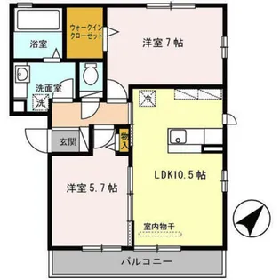 ヴィーブル伏尾【1階】の間取り