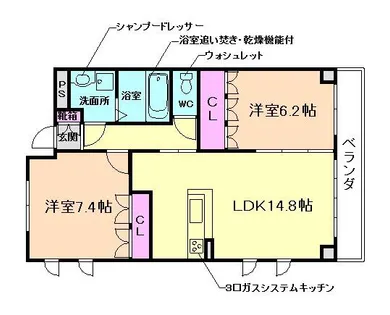 ブラヴール【1階】の間取り