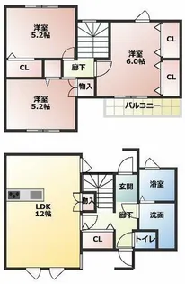 コンフォルタ【A号室】の間取り