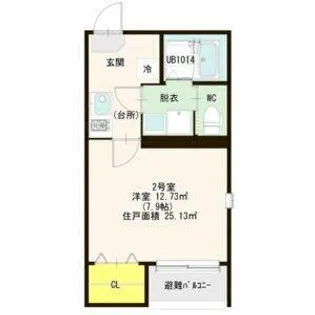 Le・Ange弐番館(ルアンジュニバンカン)【3階】の間取り